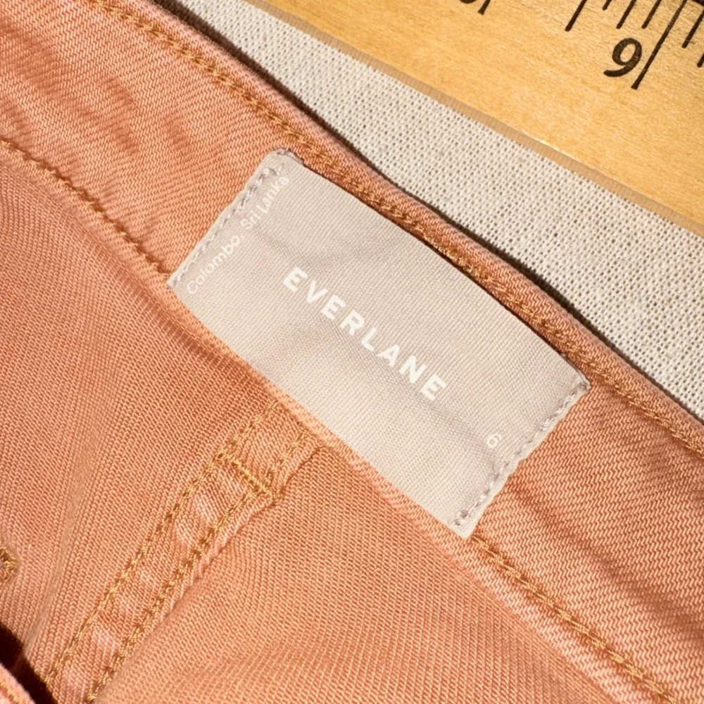Everlane Womens Straight Leg Crop Chino Pants Terracotta Orange High Rise Size 6
